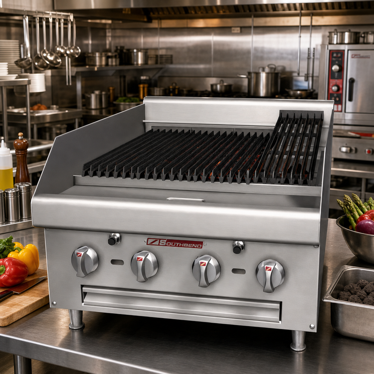 Product image #2 for Southbend HDCL-36 36-Inch Gas Countertop Charbroiler with Lava Rock Briquettes