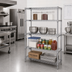 Thumbnail image #2 for Quantum 36 in. W x 30 in. D x 54 in. H Stationary Wire Shelving Starter Kit, Chrome Plated, 600-800 lb Capacity