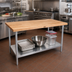 Thumbnail image #2 for John Boos 96-Inch x 24-Inch Wood Top Work Table with Adjustable Undershelf