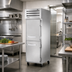 Thumbnail image #2 for Spec Series One-Section Pass-Thru Reach-In Refrigerator with 2 Solid Half Front Doors and Glass Rear Door