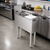 Thumbnail image #3 for Top Shelf Series 8-Inch Wide Freestanding Underbar Prep Sink with Cutting Board, Glass Rinser, and Tool Well Faucet