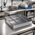 Thumbnail image #2 for Perforated Stainless Steel Pre-Rinse Basket for Dish Tables