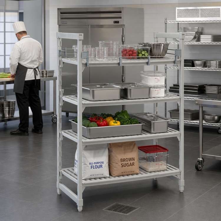Product image #2 for Camshelving Premium 24" x 72" Full Shelf Rail Kit, Soft Gray