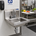 Thumbnail image #2 for BK Resources 304 Stainless Steel Wall-Mount Hand Sink with 14
