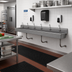 Thumbnail image #2 for Advance Tabco 120-Inch Wall Mounted Multiwash Hand Sink with 6 Electronic Faucets