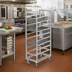 Thumbnail image #2 for Channel Manufacturing 36-Inch High Stainless Steel Cafeteria Tray Rack, Single Section, End Load