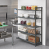 Thumbnail image #2 for Cambro Camshelving Basics Plus 5-Shelf Vented Add-On Polymer Shelving Unit, 30 x 24 x 64 Inches, Brushed Graphite