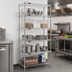 Thumbnail image #2 for Eagle Group 5-Tier Stationary Starter Wire Shelving Unit, 24W x 21D x 74H, Stainless Steel Finish