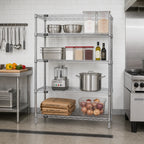 Thumbnail image #2 for Quantum WR54-1454C Chrome Wire Shelving Starter Unit, 4 Shelves, Stationary, 54"W x 14"D x 54"H