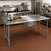 Thumbnail image #2 for Eagle Group Budget Series 108-Inch x 36-Inch Stainless Steel Work Table with 1-1/2-Inch Rear Up-Turn