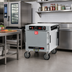 Thumbnail image #3 for Metro HotBlox Narrow 4-Pan Pass-Thru Undercounter Insulated Holding Cabinet with Analog Controls, Solid Front/Clear Rear Doors