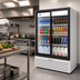 Thumbnail image #2 for Beverage-Air Marketeer Two-Section Reach-In Sliding Glass Door Refrigerated Merchandiser, 41.66 Cu. Ft., White