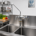 Thumbnail image #2 for T&S Brass B-0201-CR Double Pantry Mixing Faucet with 12-Inch Swing Nozzle