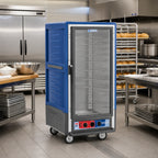 Thumbnail image #2 for Metro C5 Insulation Armour C537-MFC-U-BU Mobile Moisture Heated Holding & Proofing Cabinet, 3/4 Height, Clear Polycarbonate Door, 26 Hotel Pan