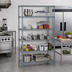 Thumbnail image #3 for Quantum 5-Shelf Wire Shelving Starter Kit, 60W x 18D x 86H, Gray Epoxy Antimicrobial Finish