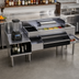 Thumbnail image #2 for Glastender All-In-One Underbar Ice Bin/Cocktail Station with Blender Shelf and 10-Circuit Cold Plate, 72 Inch