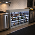 Thumbnail image #2 for Glastender 48-Inch Open Front Back Bar Liquor Display Cabinet with 3 Steps and LED Lighting