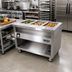 Thumbnail image #2 for Thurmaduke TWHF-46SS 46-Inch Mobile Ganged Waterless Well Food Warmer with 3 Wells