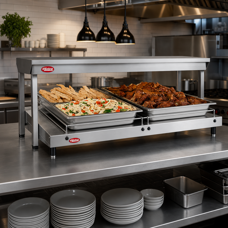 Product image #2 for Hatco Glo-Ray Freestanding Heated Shelf with Stainless Steel Top, 60 Inch W x 19.5 Inch D