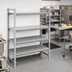 Thumbnail image #3 for Cambro Camshelving Premium 24 Inch x 72 Inch 5-Shelf Vented and Solid Shelf Kit, Speckled Gray