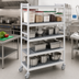 Thumbnail image #2 for Fermostock 4-Tier Mobile Perforated Polymer Shelving Unit, 31