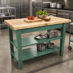 Thumbnail image #3 for John Boos Classic C6025-2S 60 x 25-Inch Maple Wood Top Work Table with Oil Finish and Two Slatted Undershelves