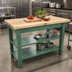 Thumbnail image #3 for John Boos Classic Country 60-Inch x 25-Inch Wood Top Work Table with Two Slatted Undershelves
