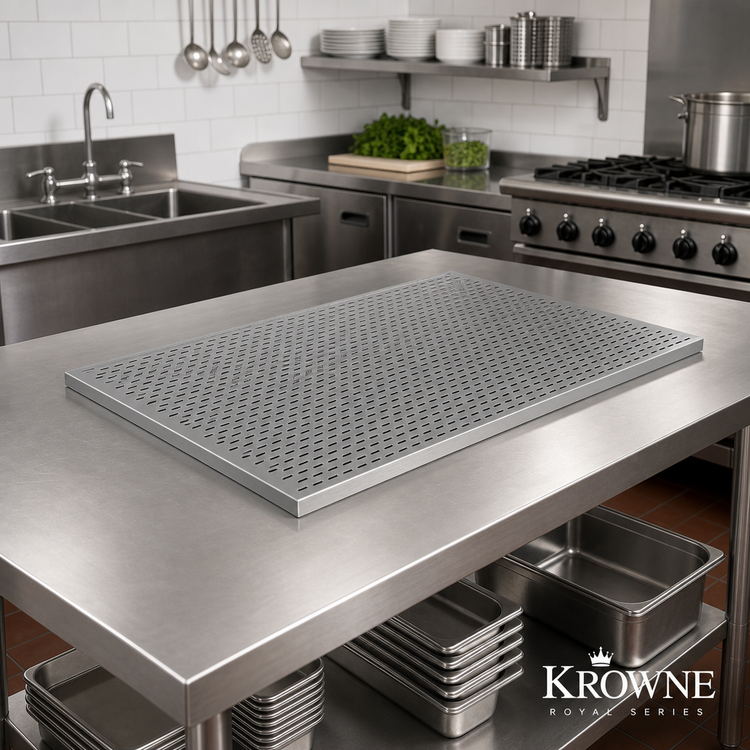 Product image #2 for Krowne Royal Series 36 x 24 Perforated Stainless Steel Drainboard Insert