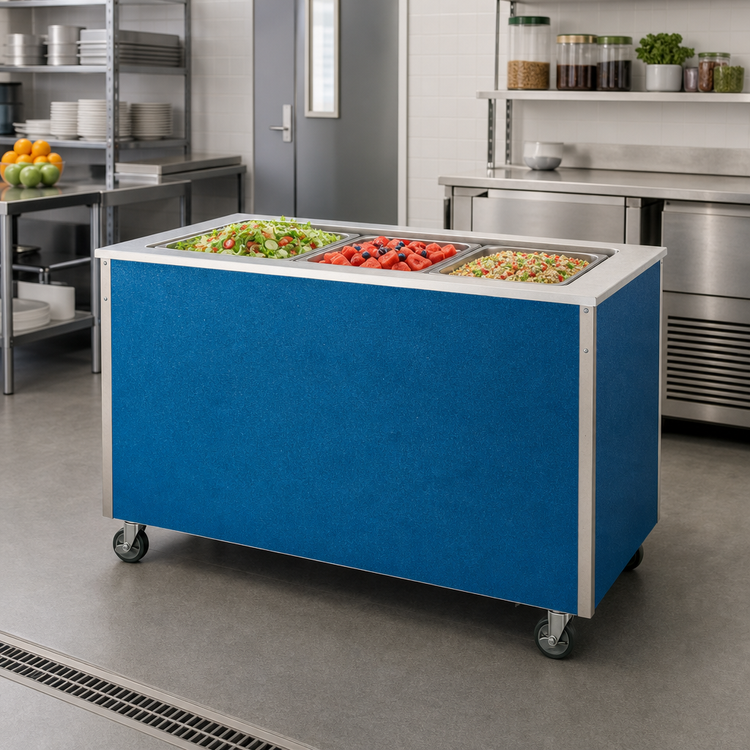 Product image #3 for Vollrath 4-Series Signature Server Stainless Steel Refrigerated Cold Food Station, 3-Pan, 46 x 28 x 34 Inches