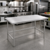 Thumbnail image #2 for Advance Tabco 120-Inch x 30-Inch Stainless Steel Work Table with Open Base and Cross Rails