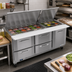 Thumbnail image #3 for Victory UltraSpec V-Core 72-Inch Three-Section Sandwich Prep Table with 30 1/6-Size Pan Top, 1 Door, and 4 Drawers