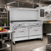 Thumbnail image #2 for Southbend Ultimate 60-Inch Gas Restaurant Range with 9 Open Burners, Convection Oven and Cabinet Base