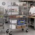 Thumbnail image #2 for Quantum Mobile Reel Shelving Cart with 6 Wire Shelves, 36W x 18D x 69H, Chrome Plated