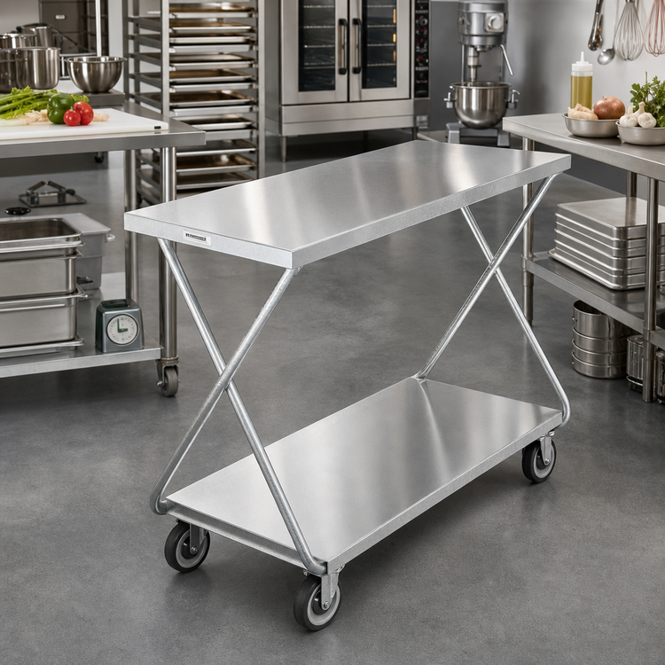 Product image #2 for Galvanized Solid-Bottom Stocking/Marking Truck with Polished Deck