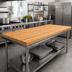 Thumbnail image #2 for John Boos Appalachian Red Oak Blended Edge Grain Island Countertop, 72 x 36 x 1-1/2 Inches, Penetrating Oil Finish