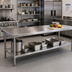 Thumbnail image #2 for Advance Tabco 18 Gauge Stainless Steel Work Table Undershelf for 132 x 24 Inch Tables