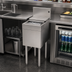 Thumbnail image #2 for Glastender Underbar Stainless Steel Ice Bin with Sliding Cover, 33 lb Capacity, 12 Inch W x 19 Inch D
