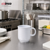 Thumbnail image #2 for Winco 8 oz White Melamine Bulbous Mug with Handle