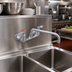 Thumbnail image #2 for OptiFlow 8-Inch Center Splash-Mount Heavy Duty Faucet with 8-Inch Swing Spout