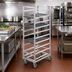 Thumbnail image #2 for Channel Manufacturing Aluminum Cafeteria Tray Rack, Single Section, End Load, 14-Tray Capacity