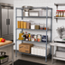 Thumbnail image #2 for Quantum 54 x 18 x 54 Inch Stationary Wire Shelving Starter Kit with 4 Shelves, Gray Epoxy Finish