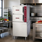 Thumbnail image #2 for Crown GCX-10-36 Two-Compartment Gas Convection Steamer with 36-Inch Cabinet Base