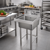 Thumbnail image #3 for Eagle Group 1800 Series Single Compartment Sink Bowl with Drain, Faucet & Overflow, 14 x 12 x 9-1/2 Inches