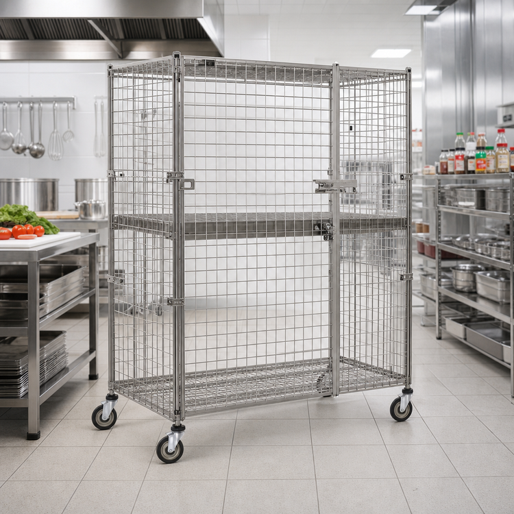 Product image #2 for QuadTruss Mobile Security Unit with Doors, 63-1/4"W x 33-1/4"D x 69"H