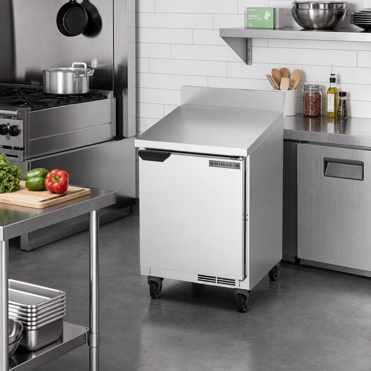 Product image #3 for Beverage-Air WTR24AHC 24-Inch One-Section Solid Door Worktop Refrigerator with 4-Inch Backsplash