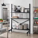 Thumbnail image #2 for Metro SmartLever SM763060-KIT Cantilevered Shelving Starter Kit, Epoxy-Coated Steel, for 60 x 30 in Shelves, 76 in H