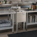 Thumbnail image #2 for Eagle Group 2200 Series MA2-22-3VP Underbar Modular Add-On Hand Sink, 12 x 24 in, 10 x 14 x 10 in Bowl, Faucet & Drain Case of 3