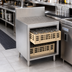 Thumbnail image #2 for Advance Tabco Prestige 24-Inch Wide Underbar Glass Rack Storage Unit with Enclosed Top and 3-Rack Capacity