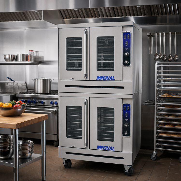 Product image #2 for Imperial PCVG-2 Full-Size Double Deck Standard Depth Gas Convection Oven