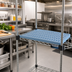 Thumbnail image #2 for QuadPLUS 48 Inch x 24 Inch Blue Louvered Polymer Shelf Mat with Chrome Wire Frame and MICROGARD Protection